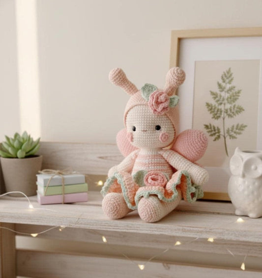 Handmade Crochet Butterfly Plush Toy