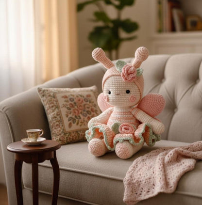 Handmade Crochet Butterfly Plush Toy