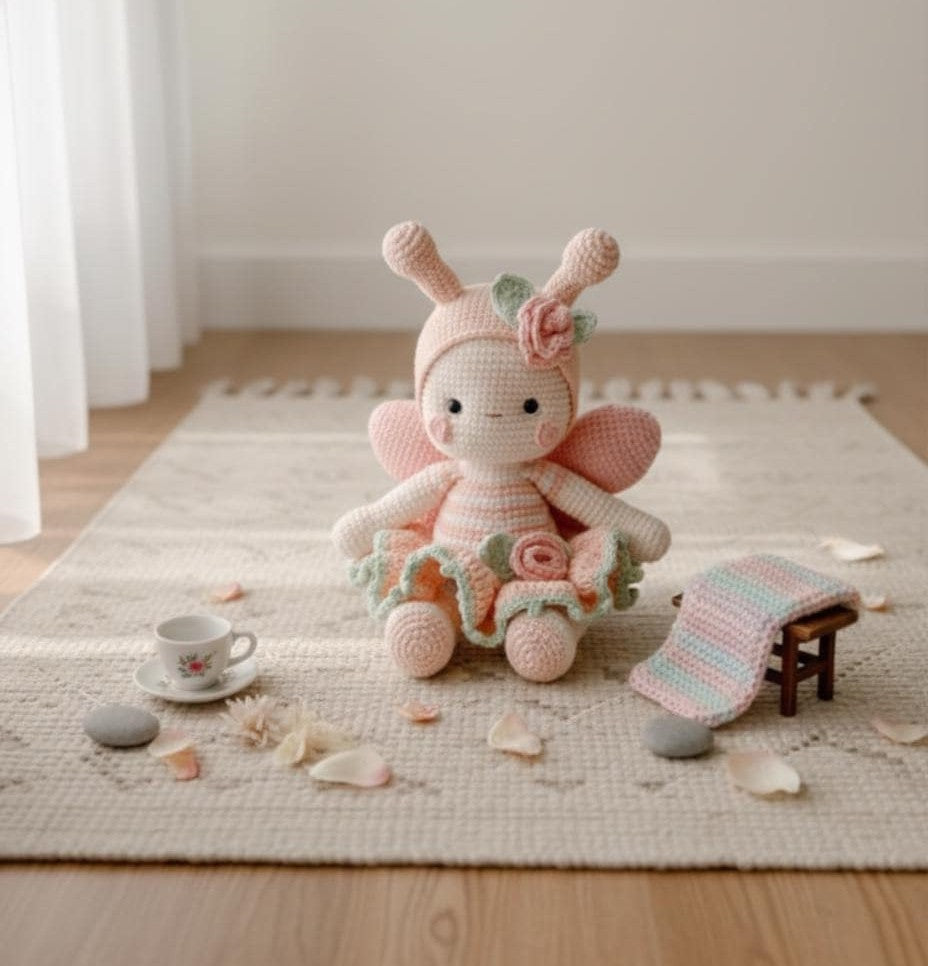 Handmade Crochet Butterfly Plush Toy