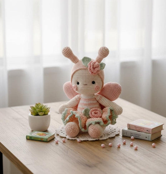 Handmade Crochet Butterfly Plush Toy
