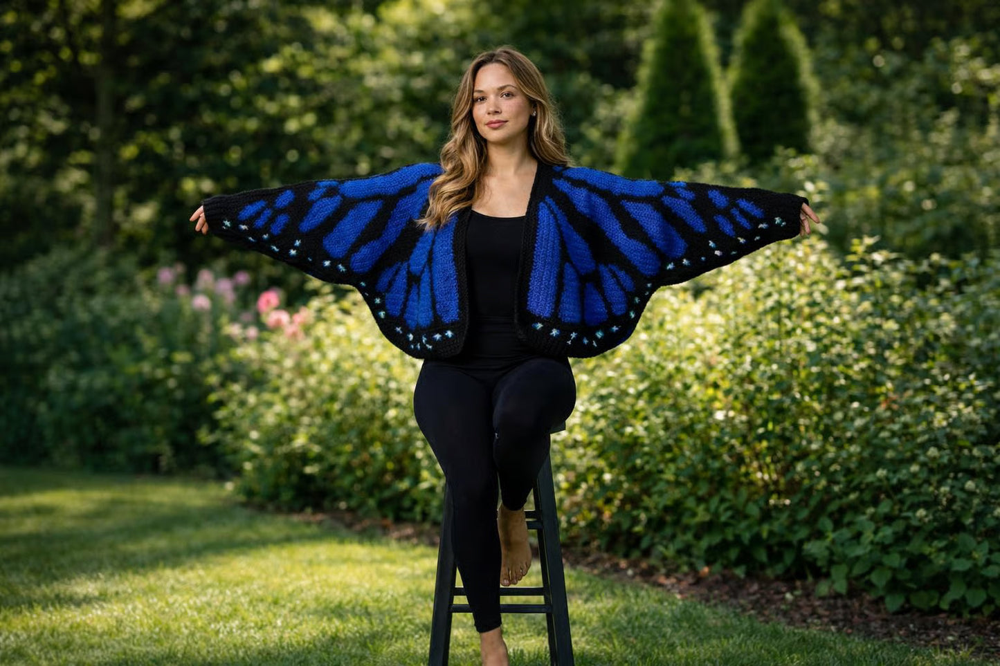 Crochet Monarch Butterfly Cardigan Pattern