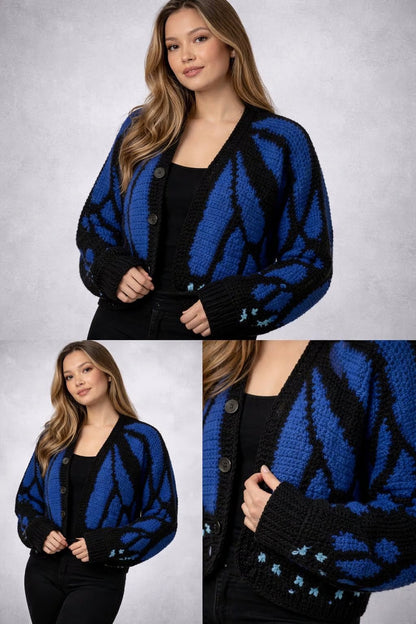 Crochet Monarch Butterfly Cardigan Pattern