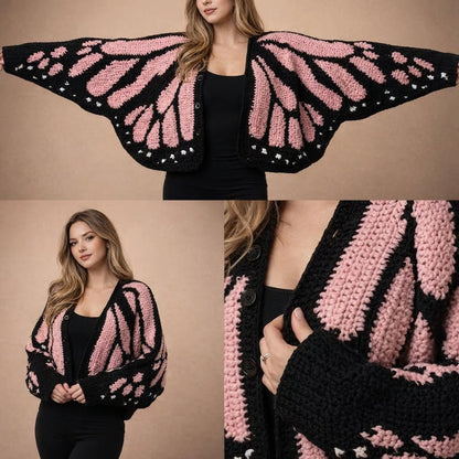 Crochet Monarch Butterfly Cardigan Pattern