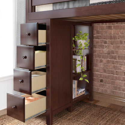 Ambire - High Loft Bed With Ladder, Desk And Storage