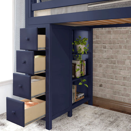 Ambire - High Loft Bed With Ladder, Desk And Storage
