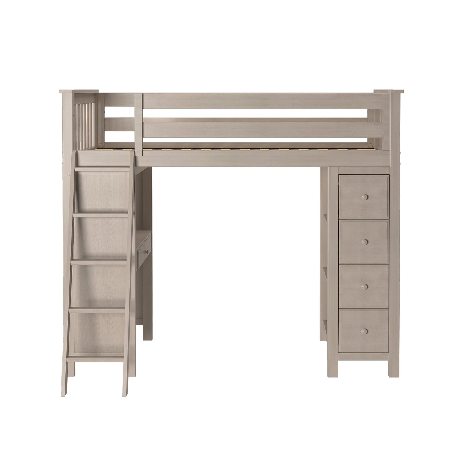 Ambire - High Loft Bed With Ladder, Desk And Storage