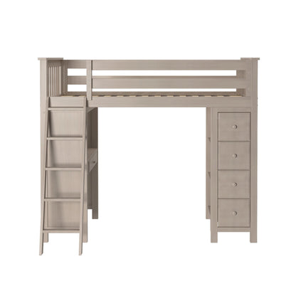 Ambire - High Loft Bed With Ladder, Desk And Storage