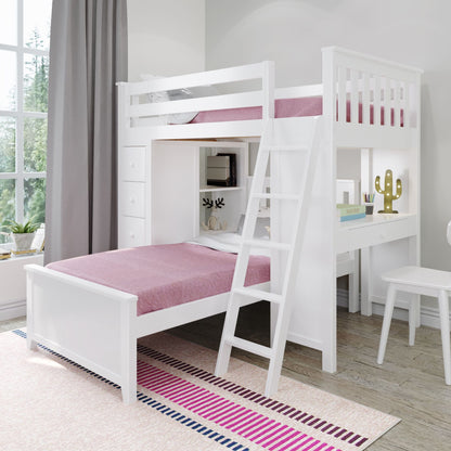 Ambire - L-Shaped Bunk Bed with Integrated Desk and Storage