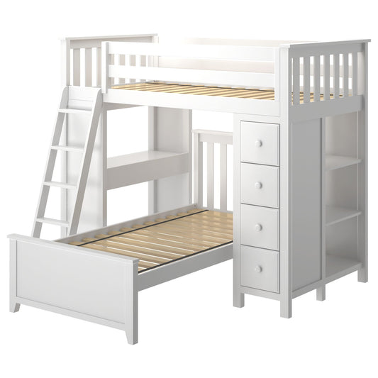 Ambire - L-Shaped Bunk Bed with Integrated Desk and Storage