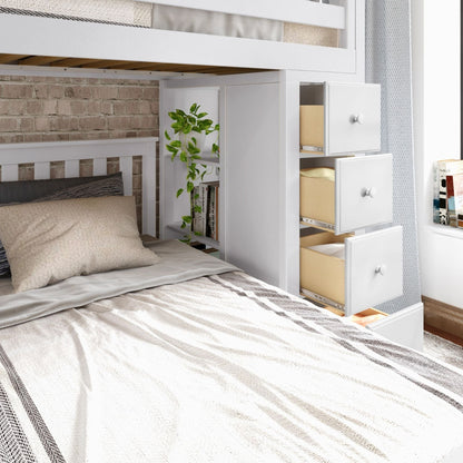 Ambire - L-Shaped Bunk Bed with Integrated Desk and Storage