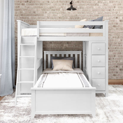 Ambire - L-Shaped Bunk Bed with Integrated Desk and Storage