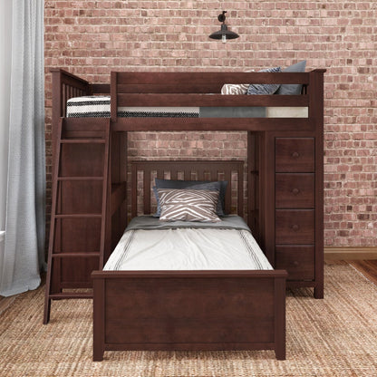 Ambire - L-Shaped Bunk Bed with Integrated Desk and Storage