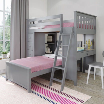 Ambire - L-Shaped Bunk Bed with Integrated Desk and Storage