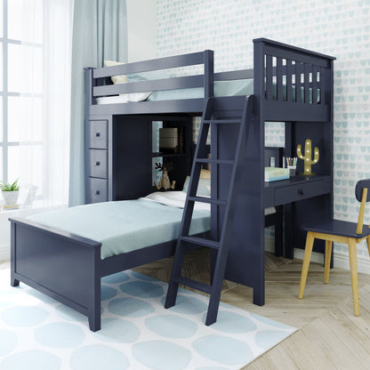 Ambire - L-Shaped Bunk Bed with Integrated Desk and Storage
