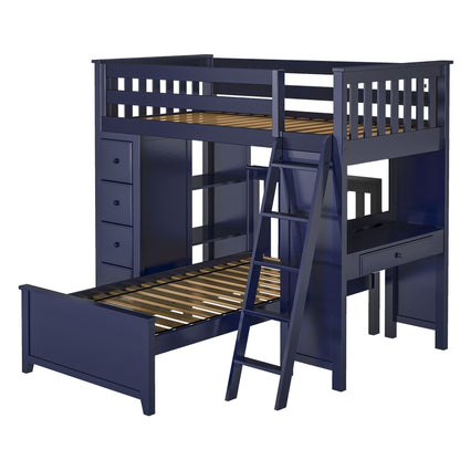 Ambire - L-Shaped Bunk Bed with Integrated Desk and Storage
