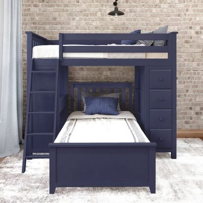 Ambire - L-Shaped Bunk Bed with Integrated Desk and Storage