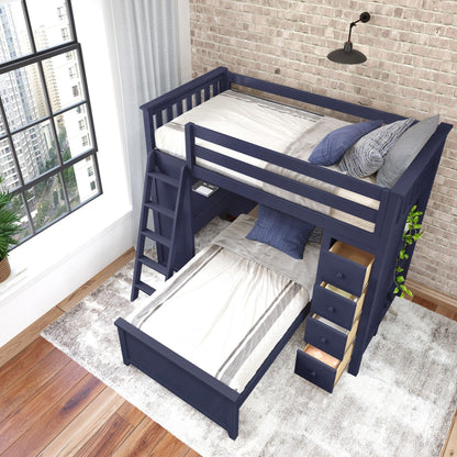 Ambire - L-Shaped Bunk Bed with Integrated Desk and Storage