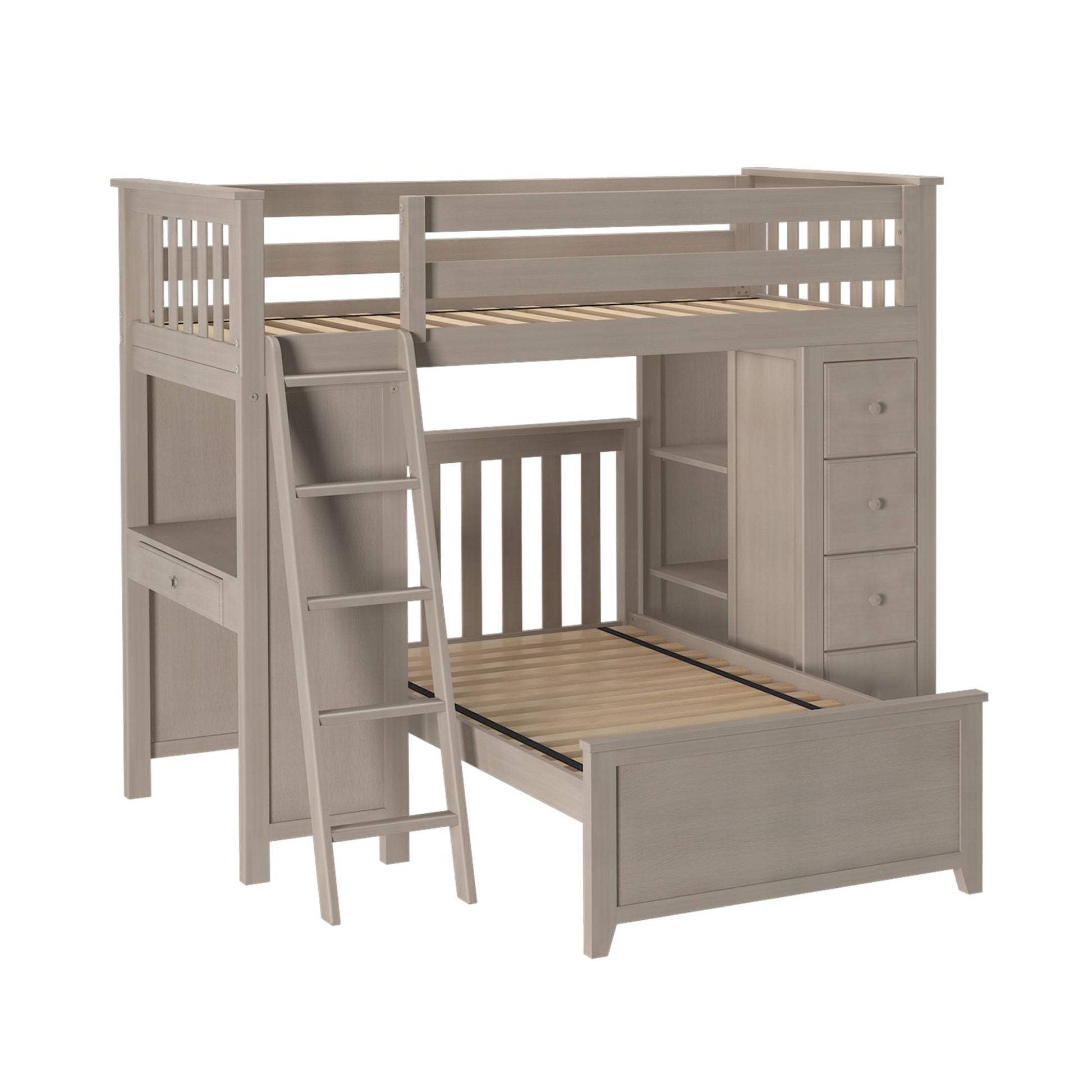 Ambire - L-Shaped Bunk Bed with Integrated Desk and Storage