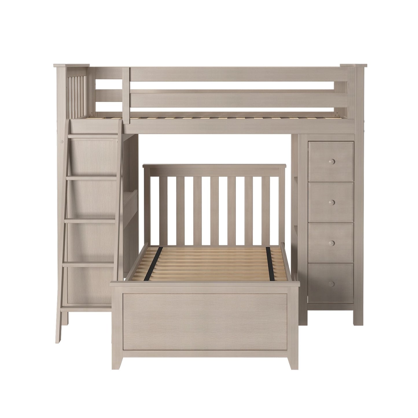 Ambire - L-Shaped Bunk Bed with Integrated Desk and Storage