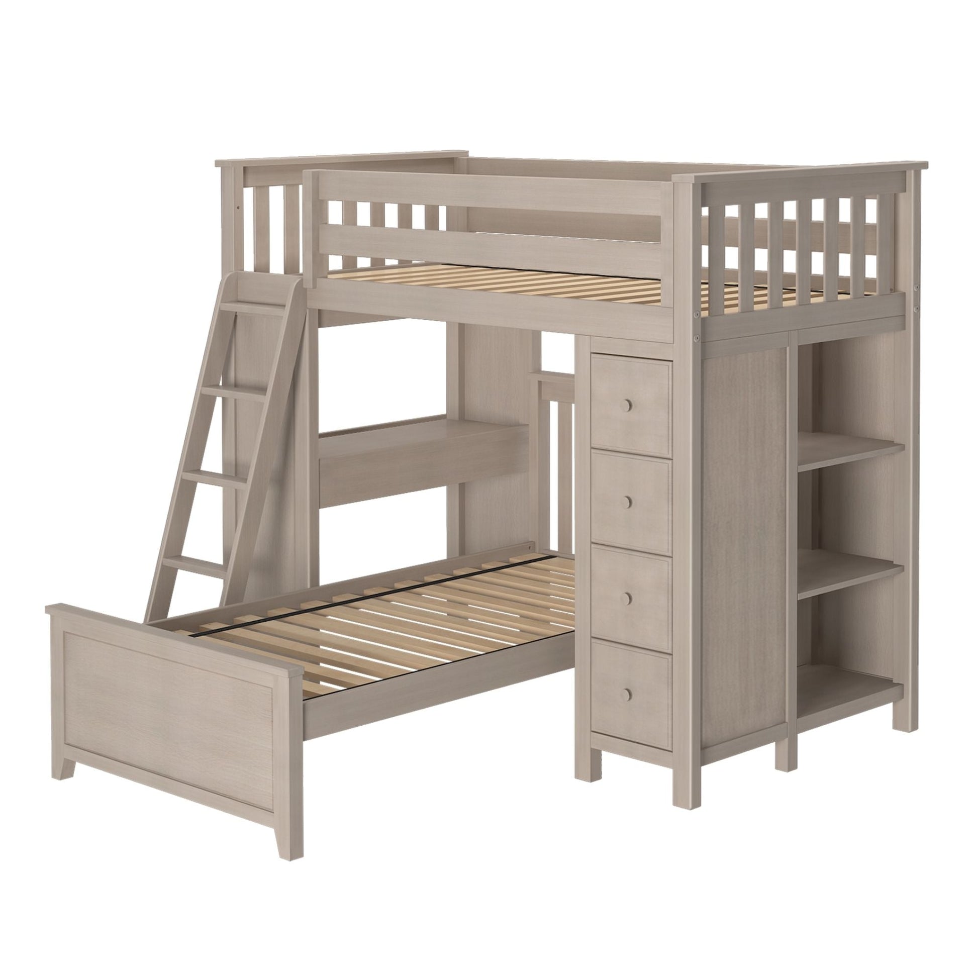 Ambire - L-Shaped Bunk Bed with Integrated Desk and Storage