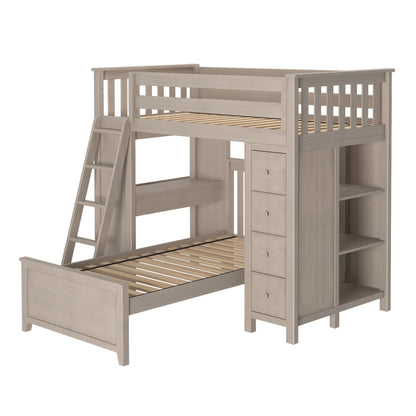 Ambire - L-Shaped Bunk Bed with Integrated Desk and Storage