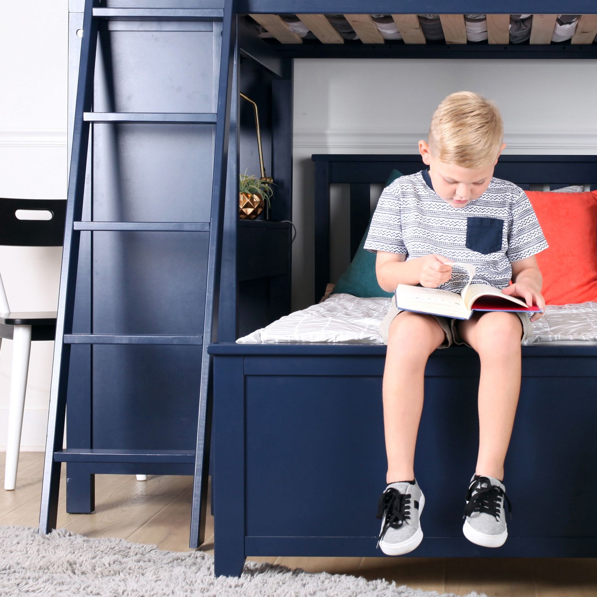 Ambire - L-Shaped Twin Over Full Bunk Bed with Desk