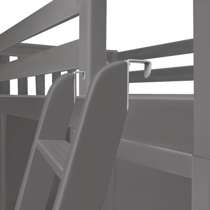 Ambire - Twin Over Twin L-Shaped Bunk Bed with Storage Tower