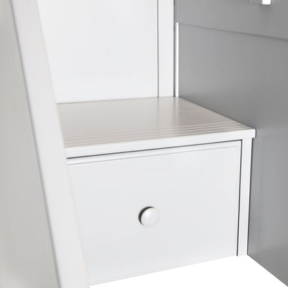 Ambire - Twin High Loft Bed With Staircase And Desk