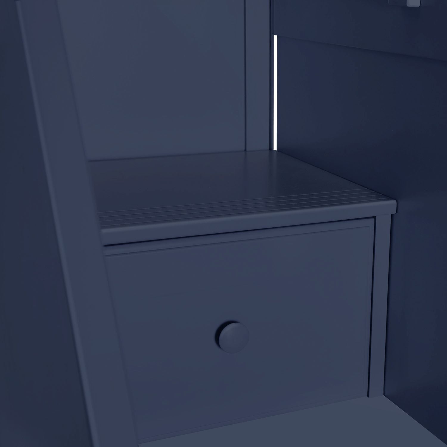 Ambire - Twin High Loft Bed With Staircase And Desk