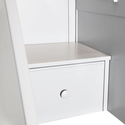 Ambire - High Loft Bed With Staircase, Desk And Storage