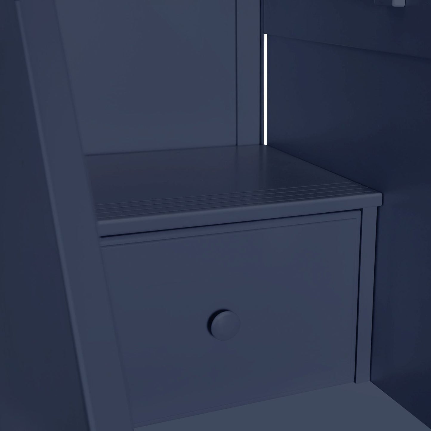 Ambire - High Loft Bed With Staircase, Desk And Storage