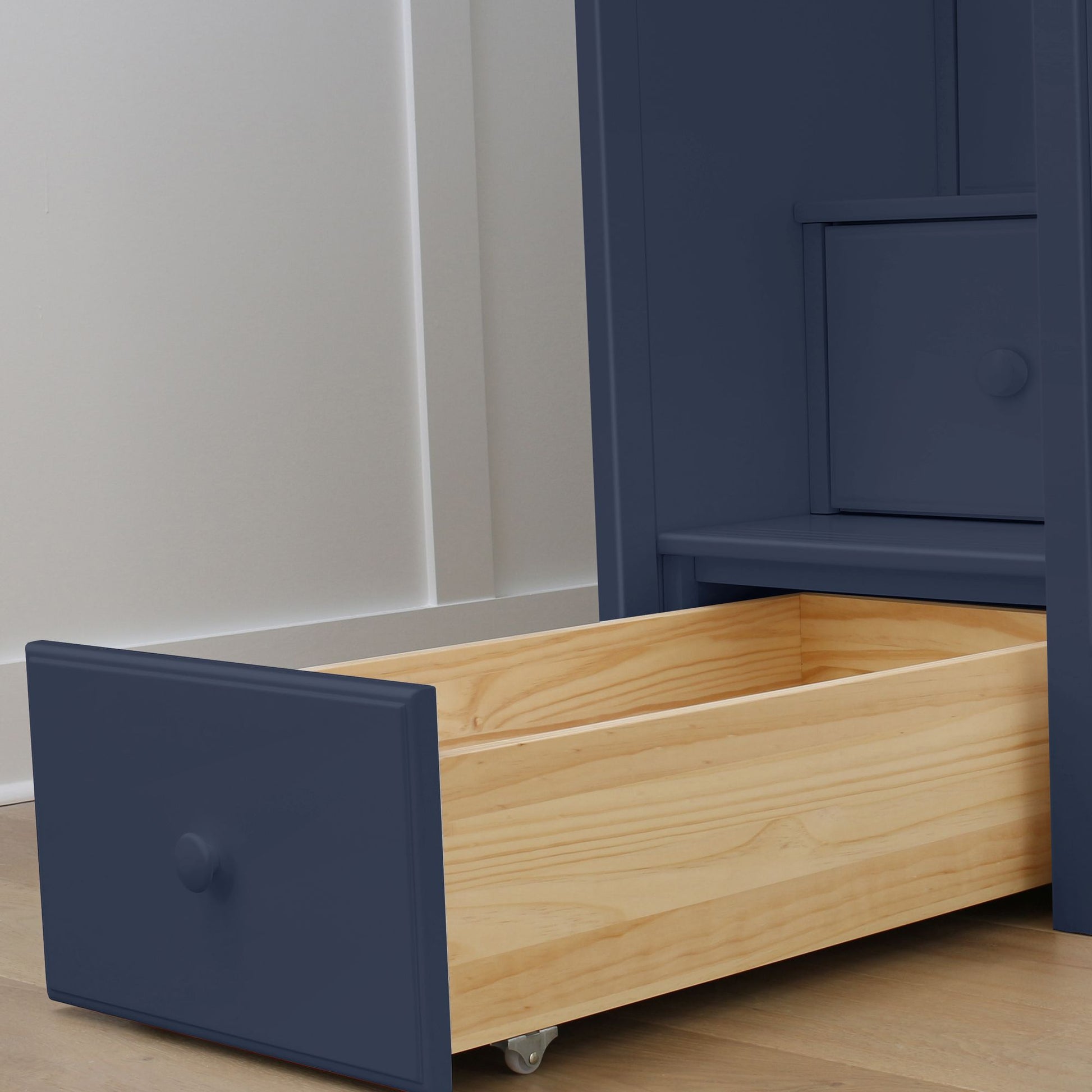 Ambire - High Loft Bed With Staircase, Desk And Storage