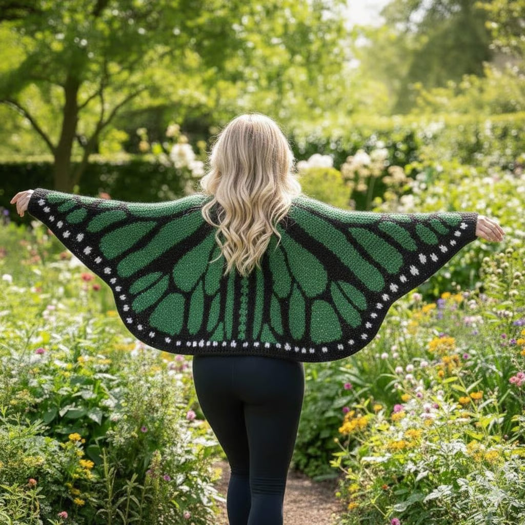 Crochet Monarch Butterfly Cardigan Pattern