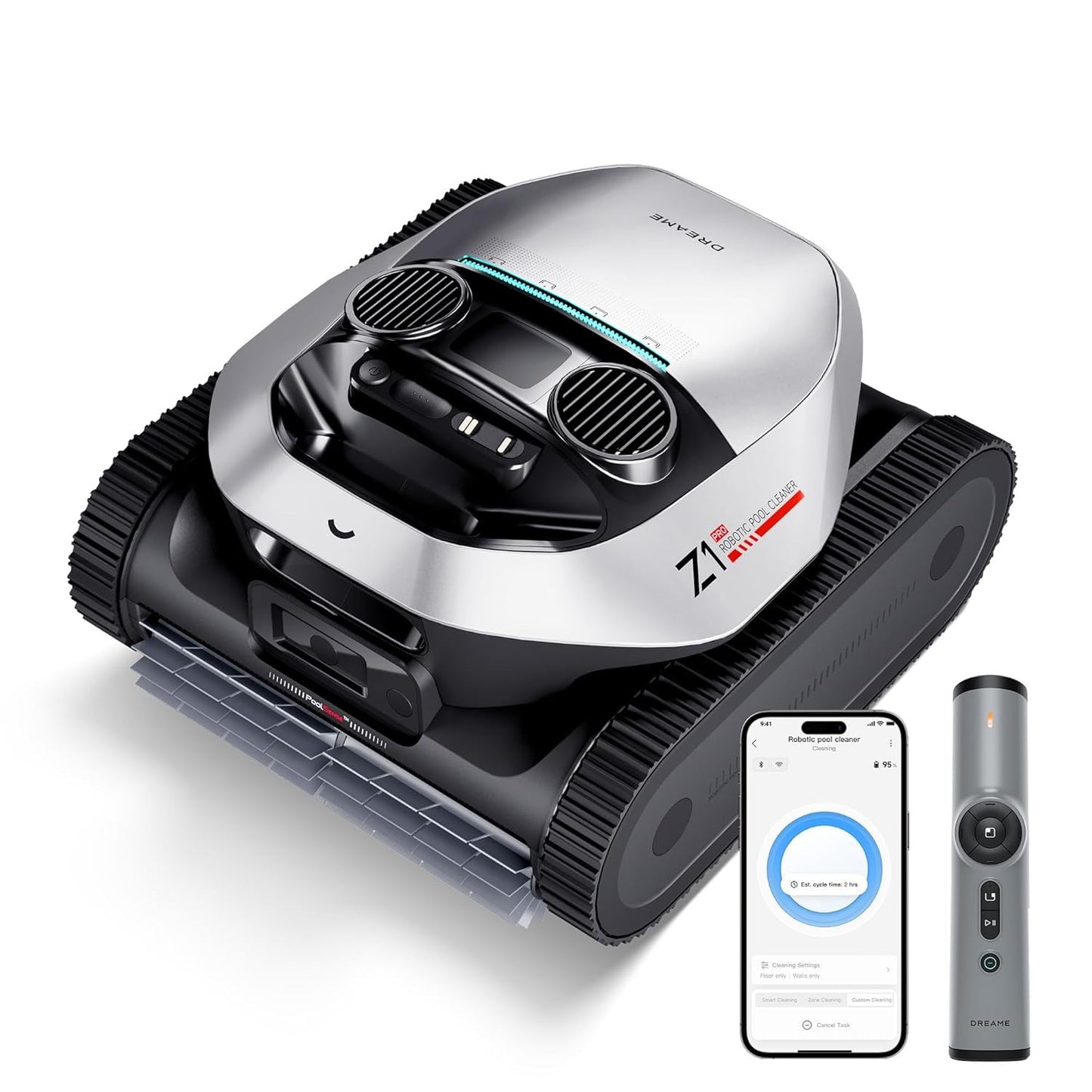 Dreame Z1 Pro Cordless Robotic Pool Cleaner - Floor, Wall & Waterline Cleaning