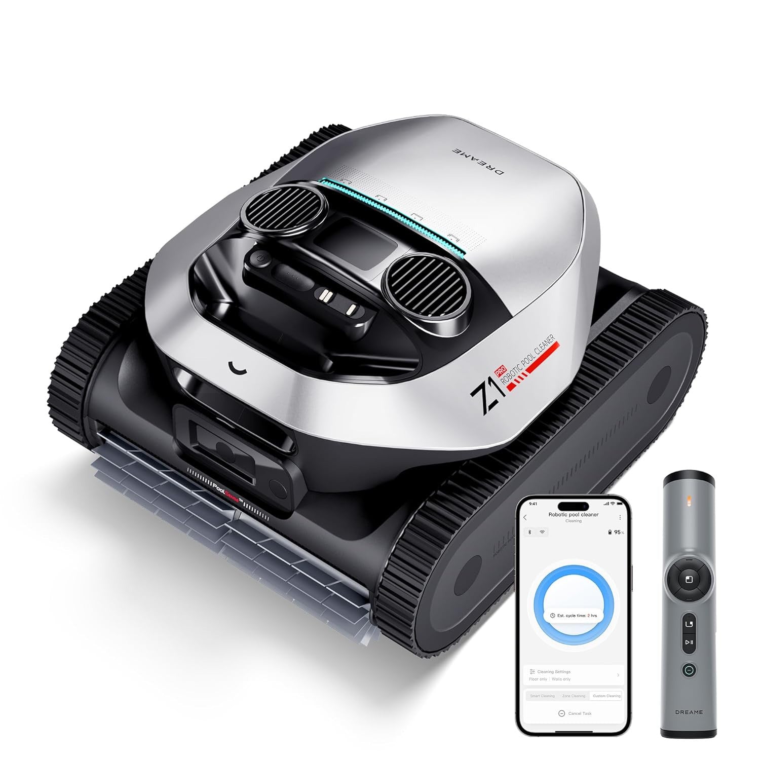 Dreame Z1 Pro Cordless Robotic Pool Cleaner - Floor, Wall & Waterline Cleaning
