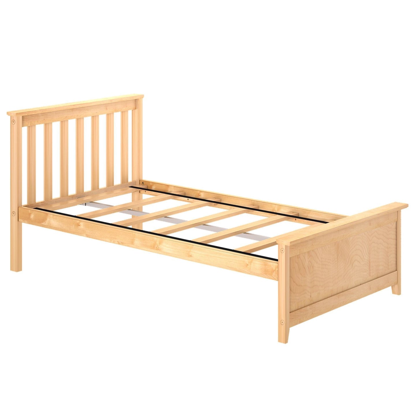 Ambire - Classic Solid Wood Slatted Twin Bed