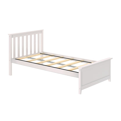 Ambire - Classic Solid Wood Slatted Twin Bed