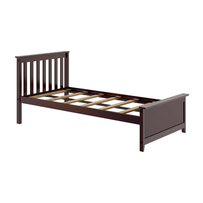 Ambire - Classic Solid Wood Slatted Twin Bed