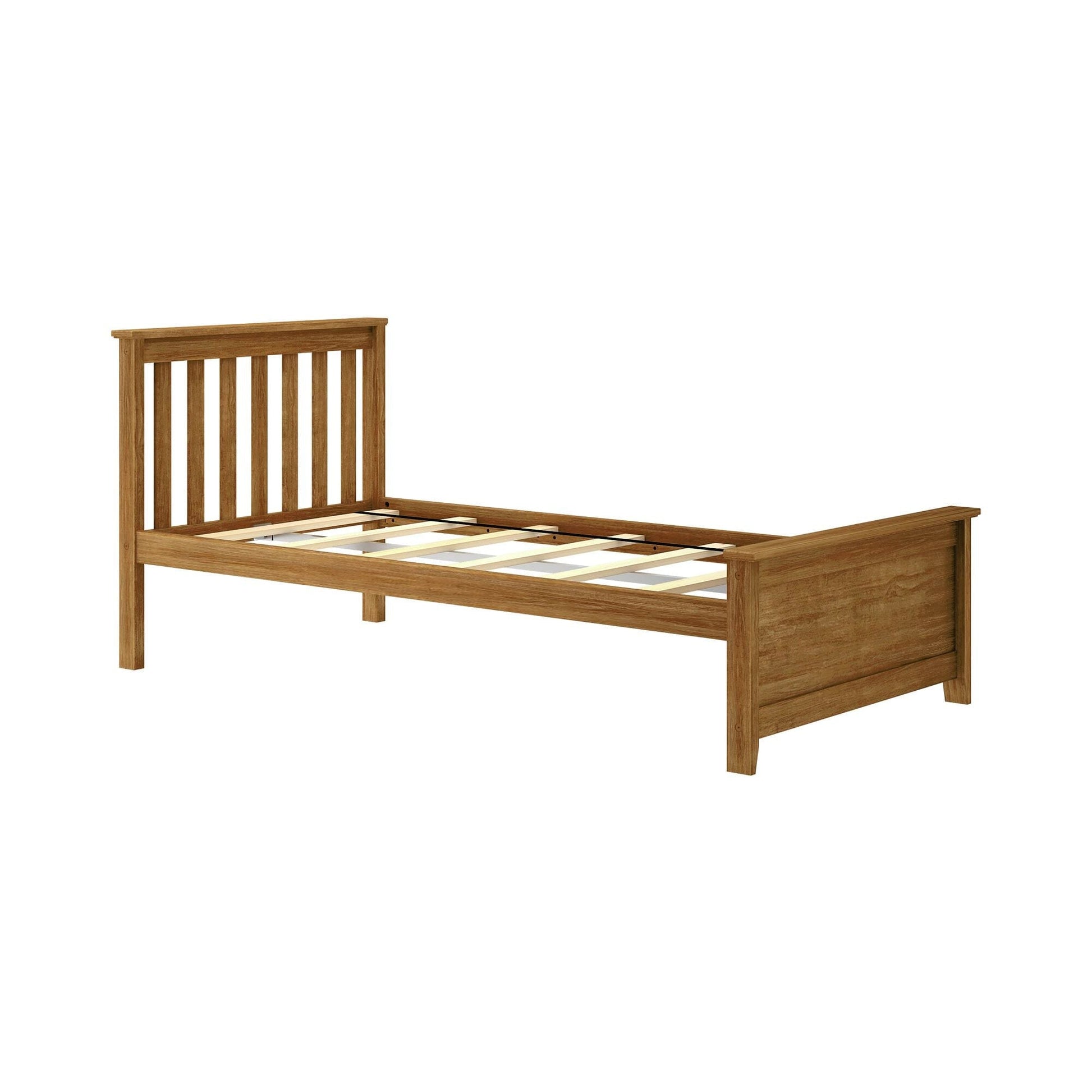 Ambire - Classic Solid Wood Slatted Twin Bed