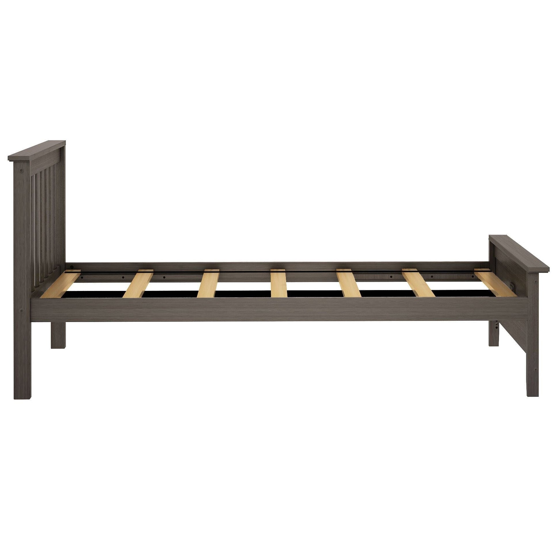 Ambire - Classic Solid Wood Slatted Twin Bed