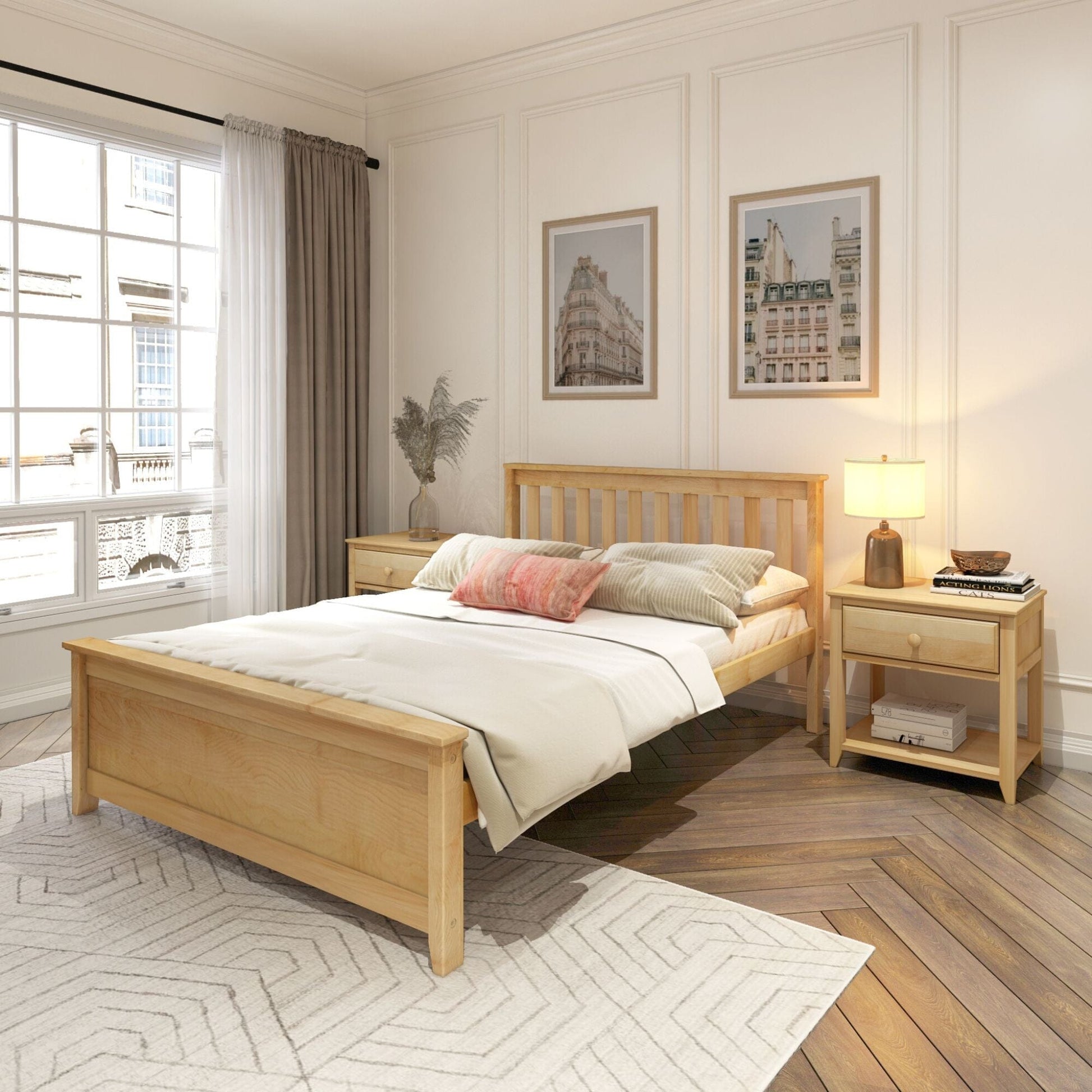 Ambire - Classic Solid Wood Full Bed