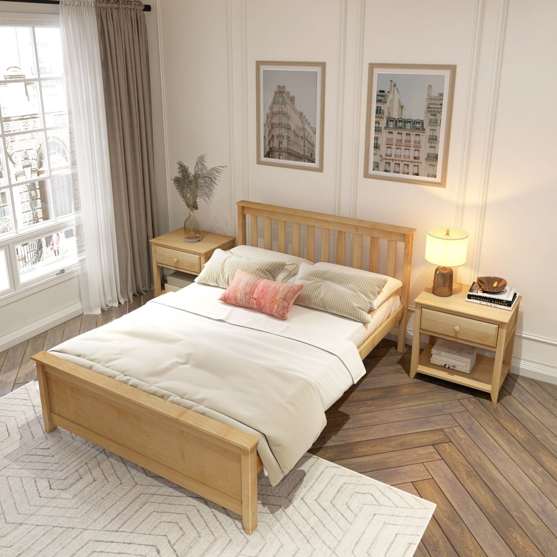 Ambire - Classic Solid Wood Full Bed