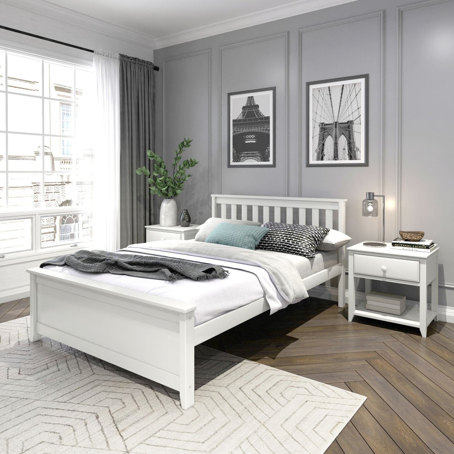 Ambire - Classic Solid Wood Full Bed