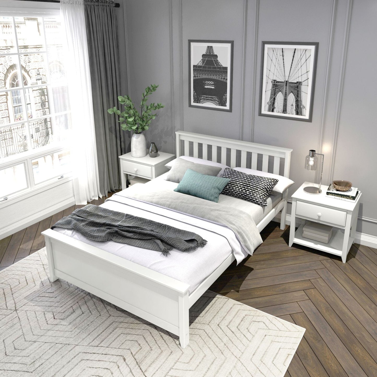 Ambire - Classic Solid Wood Full Bed