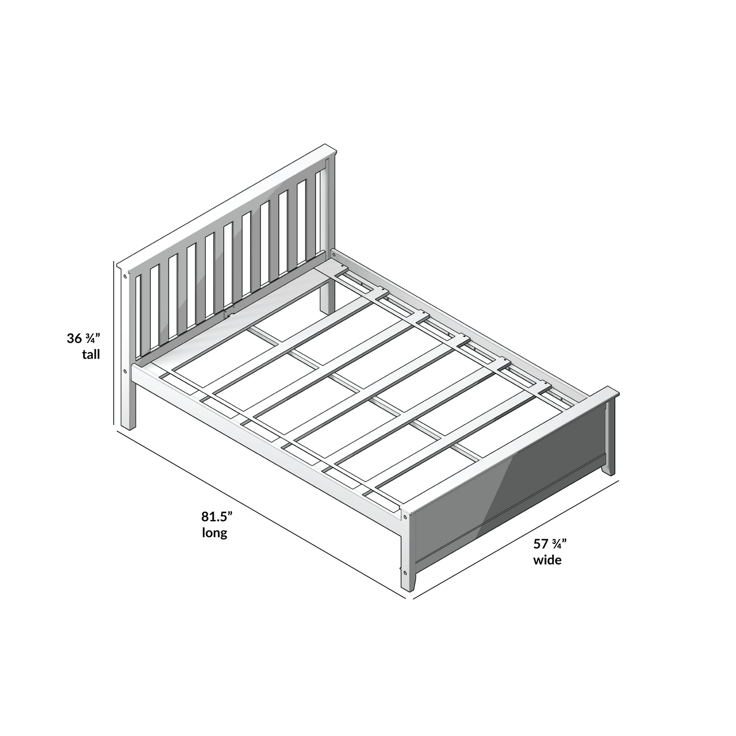 Ambire - Classic Solid Wood Full Bed