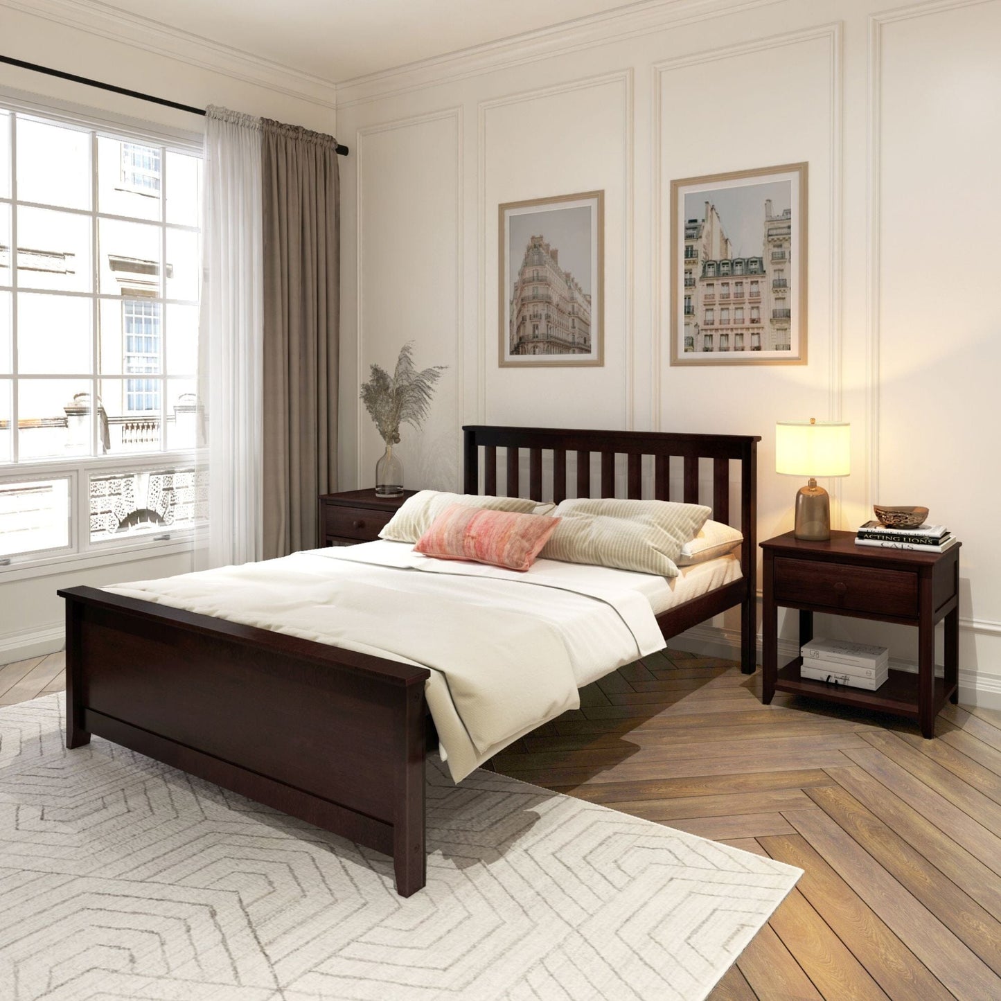 Ambire - Classic Solid Wood Full Bed