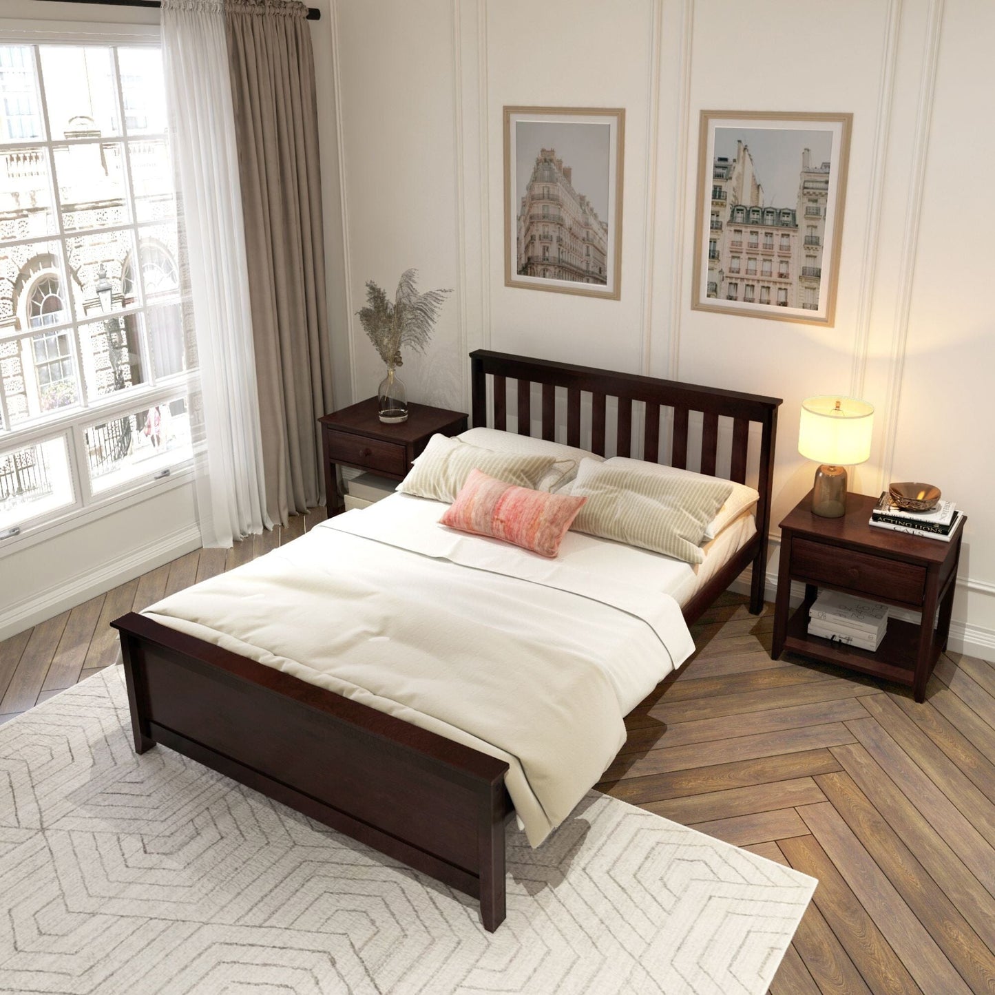 Ambire - Classic Solid Wood Full Bed