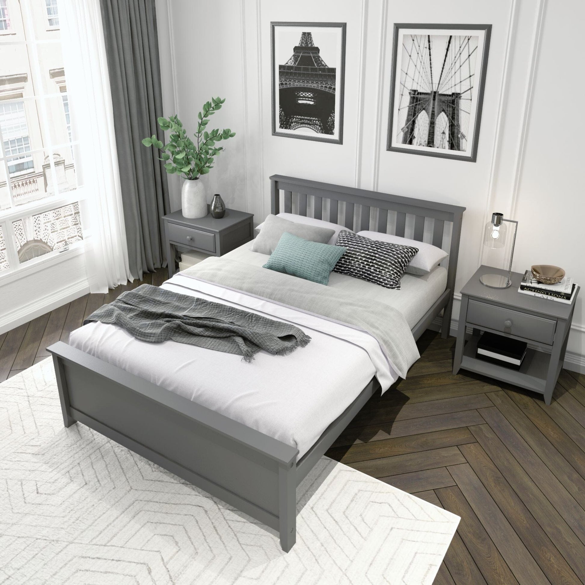 Ambire - Classic Solid Wood Full Bed