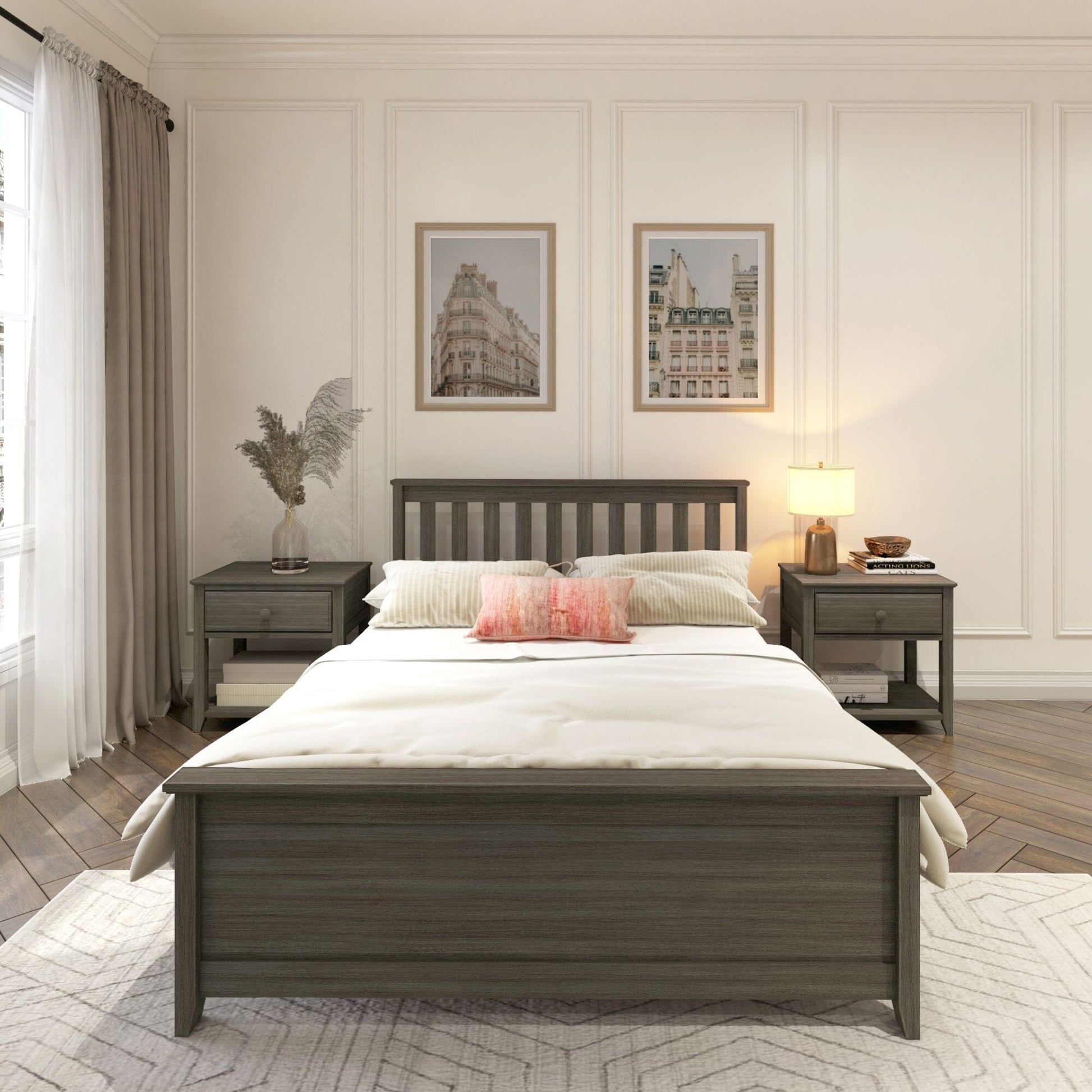 Ambire - Classic Solid Wood Full Bed